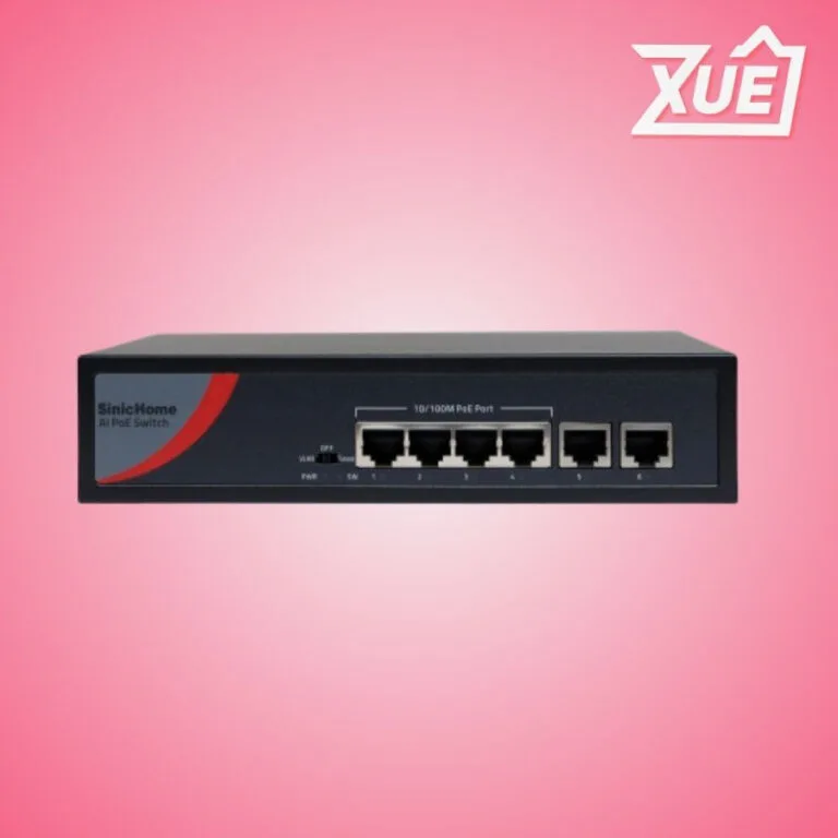 Switch mạng 4 cổng PoE 100M, 2 cổng uplink 10/100/100M – SN-5104P-E