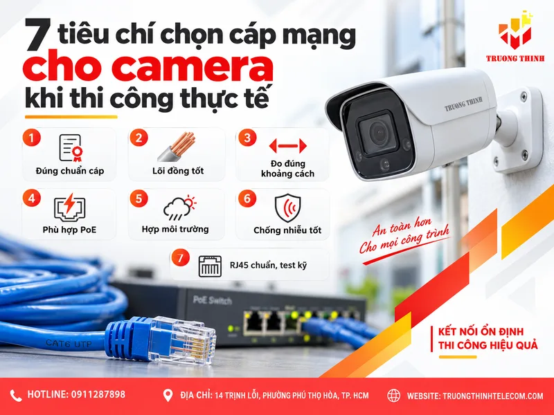 7 tiêu chí chọn cáp mạng cho camera khi thi công thực tế