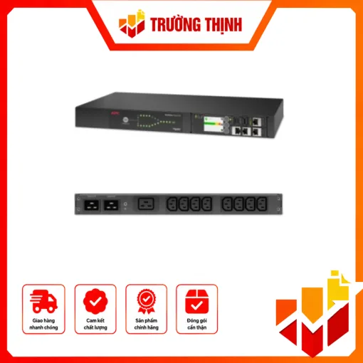 Rack ATS, 230V, 16A, C20 in, (8) C13 (1) C19 out – AP4423A