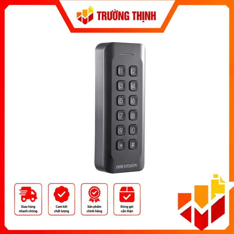 Đầu đọc thẻ EM , có bàn phím hỗ trợ giao thức Wiegand(W26/W34) ,chống bụi chuẩn IP 65. – SH-K2802EK