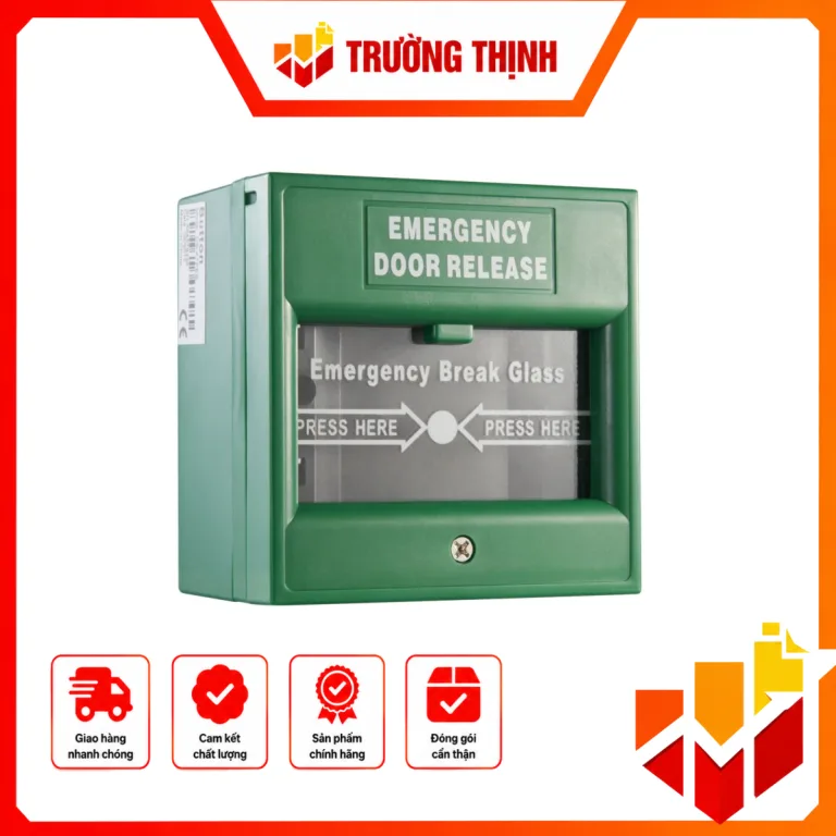 Nút nhấn đập vỡ khẩn cấp , màu xanh lá cây (Hikvision) – DS-K7PEB (xanh