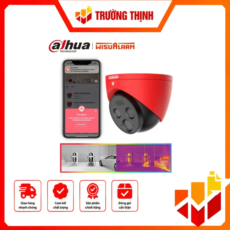Camera báo cháy Dahua Wisualarm 4MP bán cầu DHI-HY-FT431LDP-MB