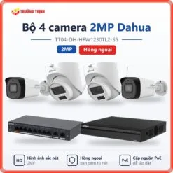 Trọn bộ 4 camera IP 2MP Dahua hồng ngoại TT04-DH-HFW1230TL2-S5