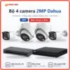 Trọn bộ 4 camera IP 2MP Dahua đàm thoại 2 chiều TT04-DH-HFW1239TL1-PV