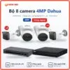 Trọn bộ 8 camera IP 4MP Dahua hồng ngoại TT08-DH-HFW1431TC1-A