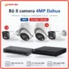 Trọn bộ 8 camera IP 4MP Dahua có màu ban đêm, có mic TT08-DH-HFW1439TL1-A-IL