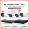 Trọn bộ 8 camera IP 4MP Dahua đàm thoại 2 chiều TT08-DH-HFW2449TL-S-PV