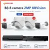 Trọn bộ 8 camera IP 2MP KBVision hồng ngoại TT08-KB-A2011LN-A-VN