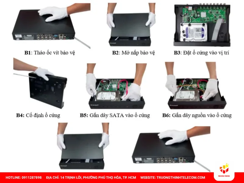 Cài đặt đầu ghi và ổ cứng