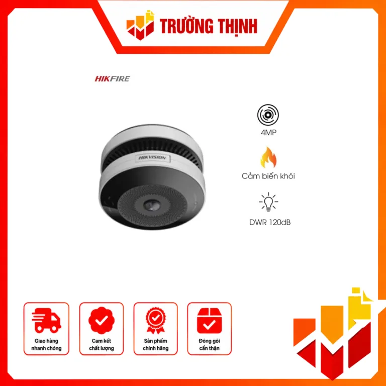 SH490V2 – Camera báo cháy mắt cá IP 4MP tích hợp đầu báo khói , ok 1.0…