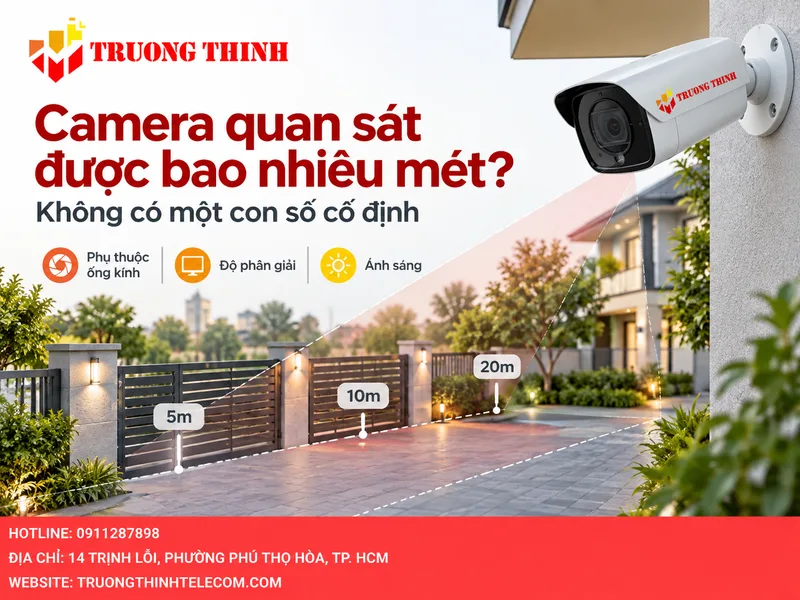 Camera quan sát được bao nhiêu mét? Không có một con số cố định