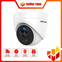 Camera HDTVI bán cầu 2MP – tích hợp cảm biến PIR + đèn – DS-2CE71D8T-PIRL
