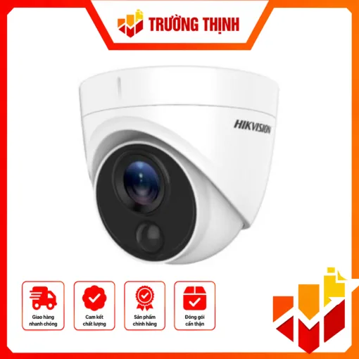 Camera HDTVI bán cầu 2MP – tích hợp cảm biến PIR + đèn – DS-2CE71D8T-PIRL
