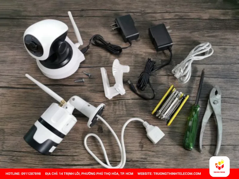 Chuẩn bị thiết bị và dụng cụ trước khi lắp camera có dây