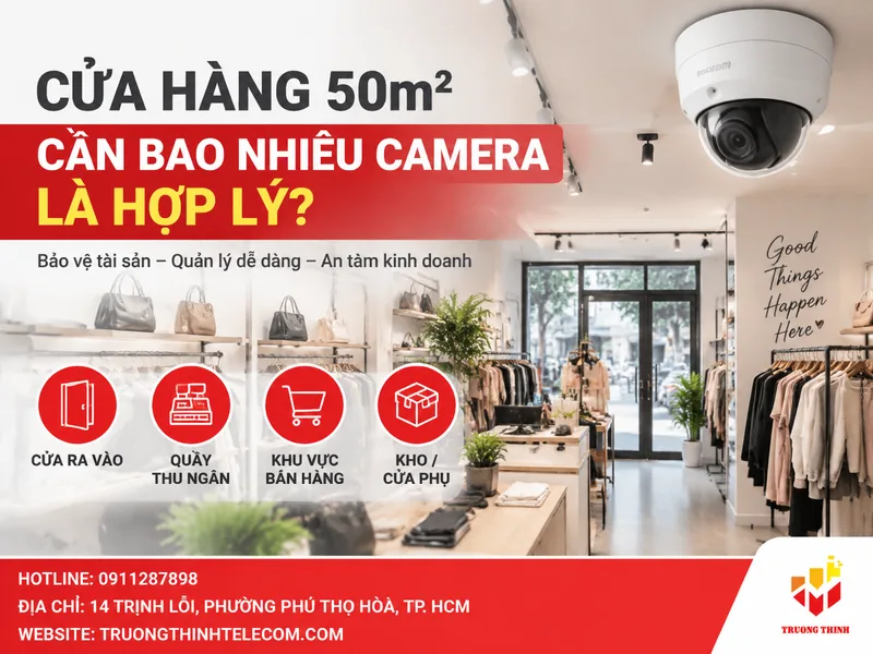 Cửa hàng 50m2 cần bao nhiêu camera là hợp lý?
