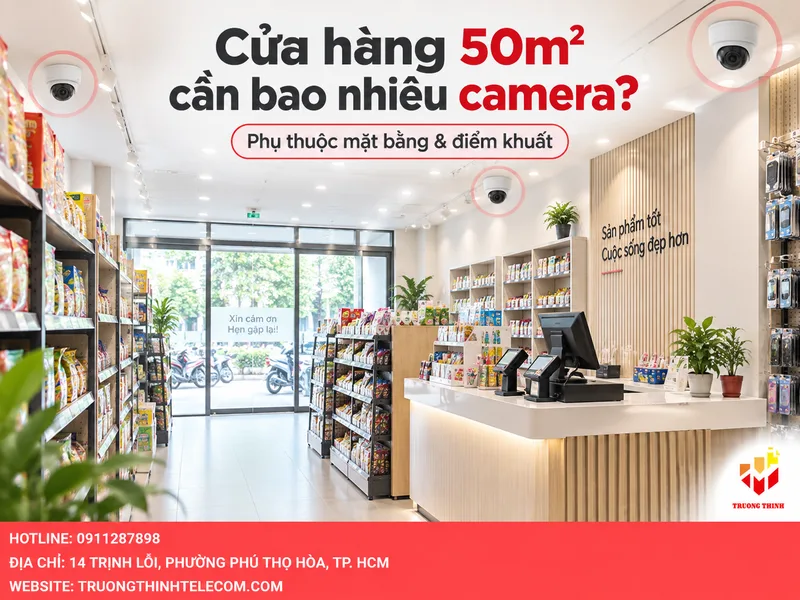 Cửa hàng 50m2 cần bao nhiêu camera