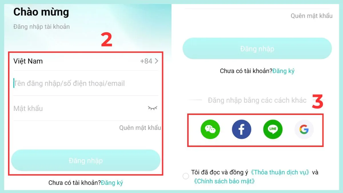 Đăng ký tài khoản người dùng