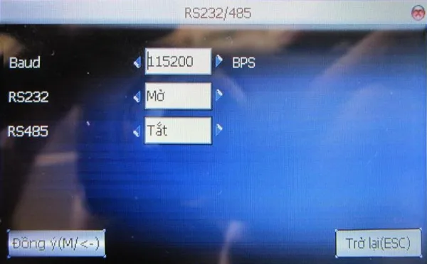 Đổi địa chỉ IP của máy chấm công