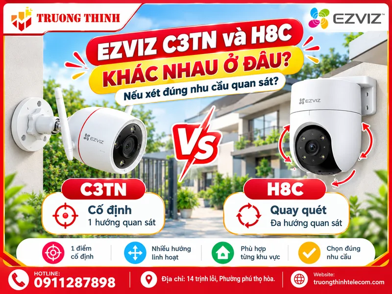 Ezviz C3TN và H8C khác nhau ở đâu nếu xét đúng nhu cầu quan sát?