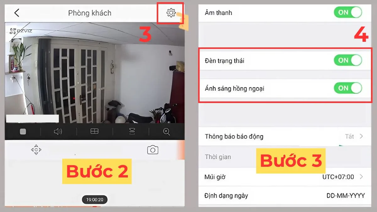 Gạt thanh trạng thái sang màu xanh để bật