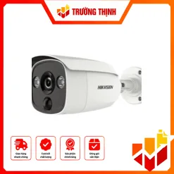 Camera HDTVI thân trụ 5MP – tích hợp cảm biến PIR + đèn – DS-2CE12H0T-PIRL