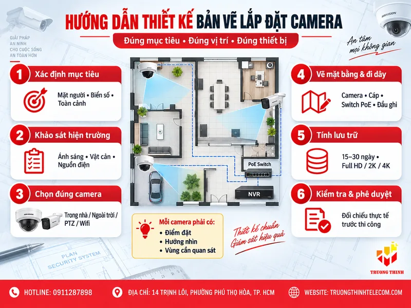 Hướng dẫn thiết kế bản vẽ lắp đặt camera phù hợp