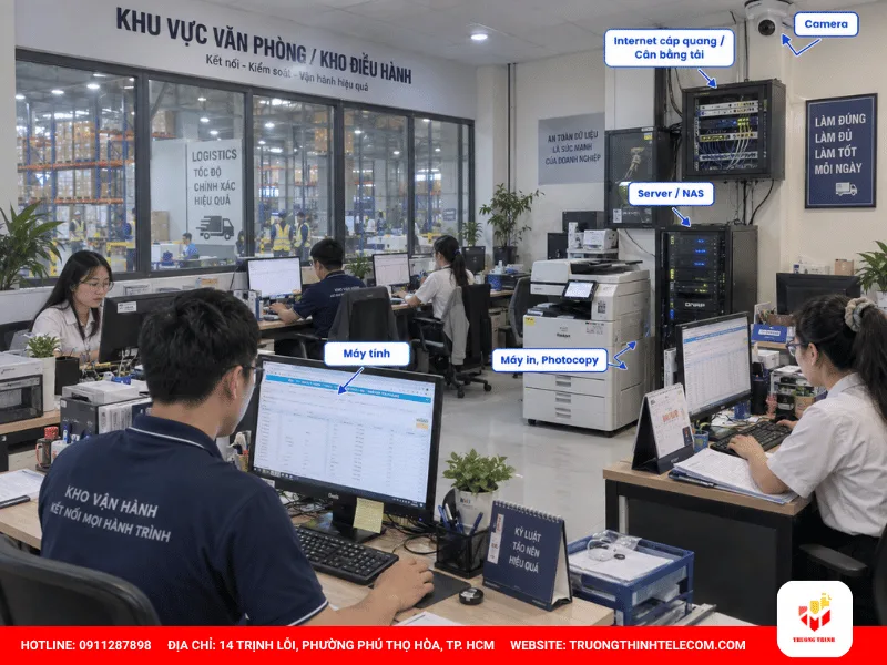 Khu vực văn phòng/kho điều hành
