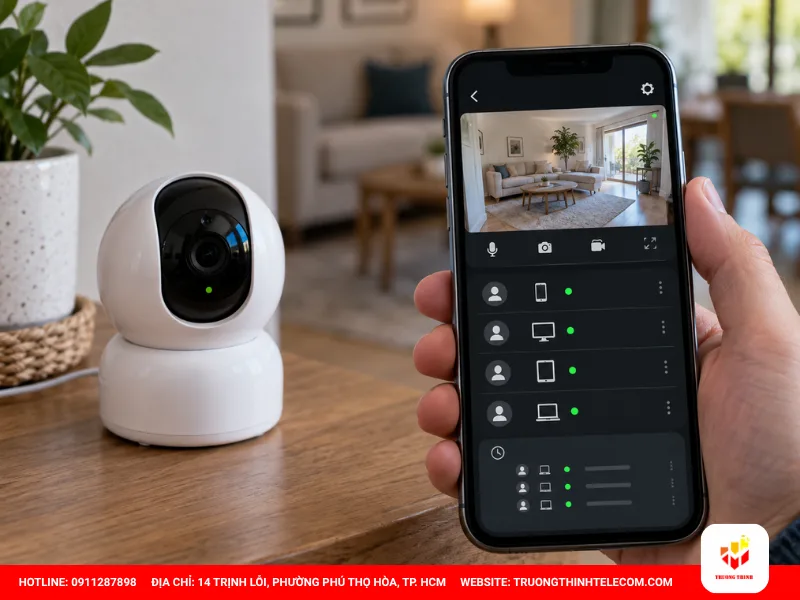 Làm sao để biết có người đang xem camera?
