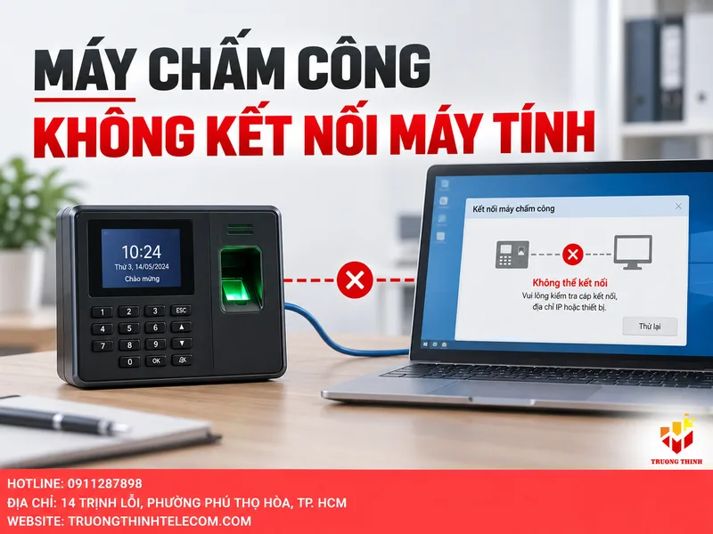 Máy chấm công không kết nối máy tính