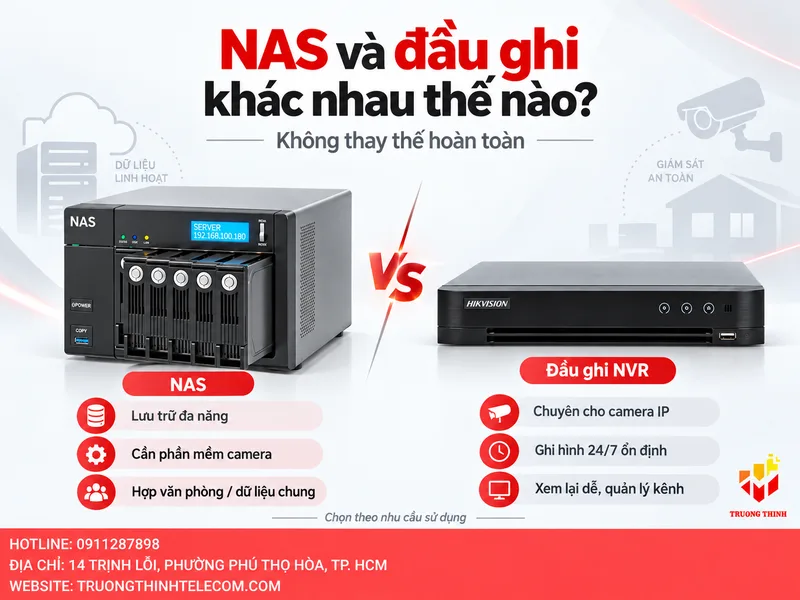 NAS và đầu ghi khác nhau thế nào? Sai lầm khi xem NAS và đầu ghi là hai thiết bị thay thế hoàn toàn