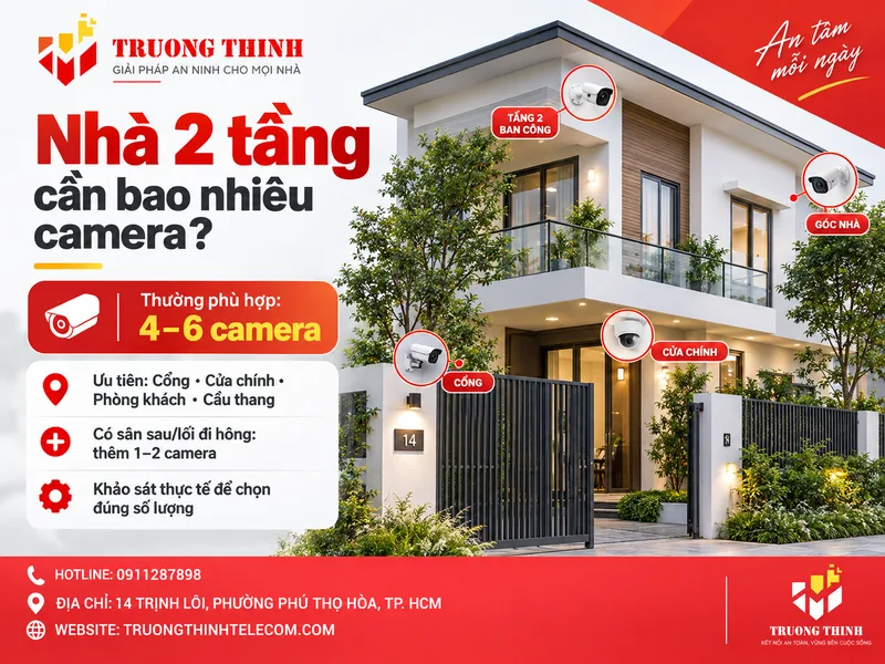 Nhà 2 tầng cần bao nhiêu camera là phù hợp?
