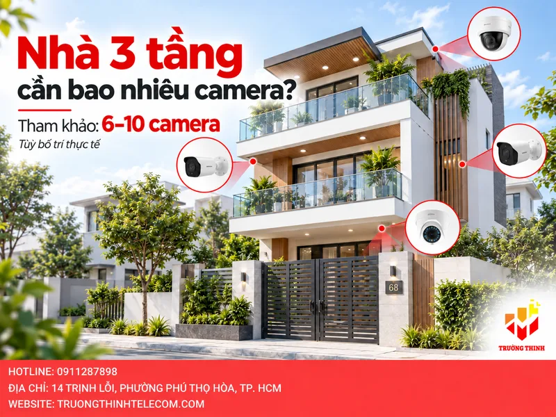 Nhà 3 tầng cần bao nhiêu camera