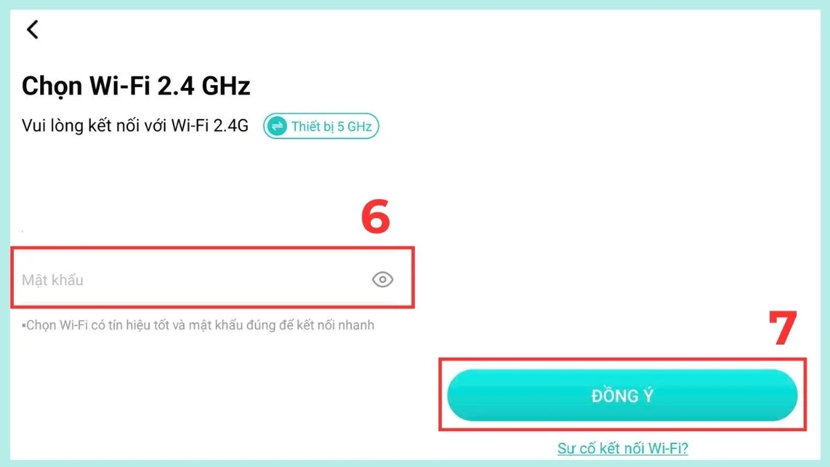 Nhập thông tin WiFi
