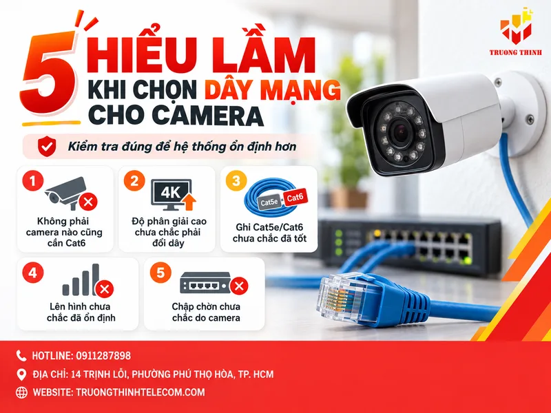 Những hiểu lầm thường gặp khi chọn dây mạng cho camera