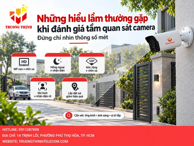 Những hiểu lầm thường gặp khi đánh giá tầm quan sát camera