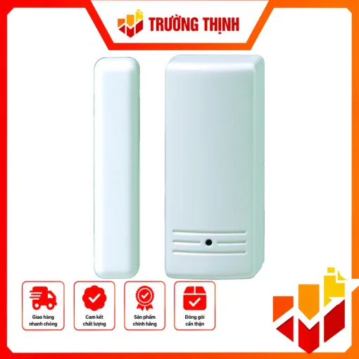 Cảm biến từ không dây. (WL DOOR/WINDOW CONTACT). Thời gian tác động có thể thay đổi được (10ms-400ms). Có thể kết nối với các cảm biến có dây khác thông qua tiếp điểm NO hoặc NC. Dùng pin 3V. Giá bán không kèm pin B30V ( giá bán lẻ Pin là 200.000đồng /chiếc) không nhận trả lại pin – RWT72M