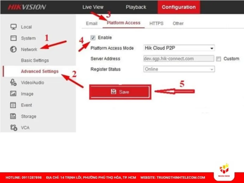 P2P hoặc cloud của camera đang gặp vấn đề