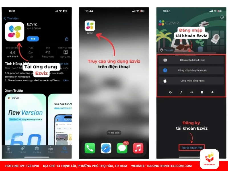 Tải và mở ứng dụng EZVIZ