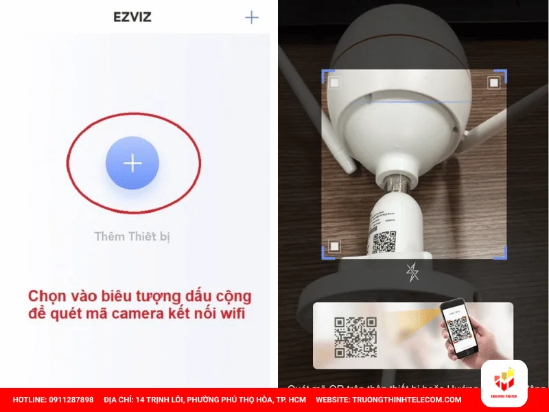 Thêm camera EZVIZ CS-CV310