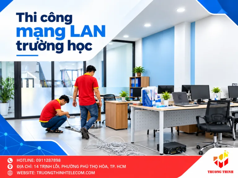 Thi công mạng LAN trường học