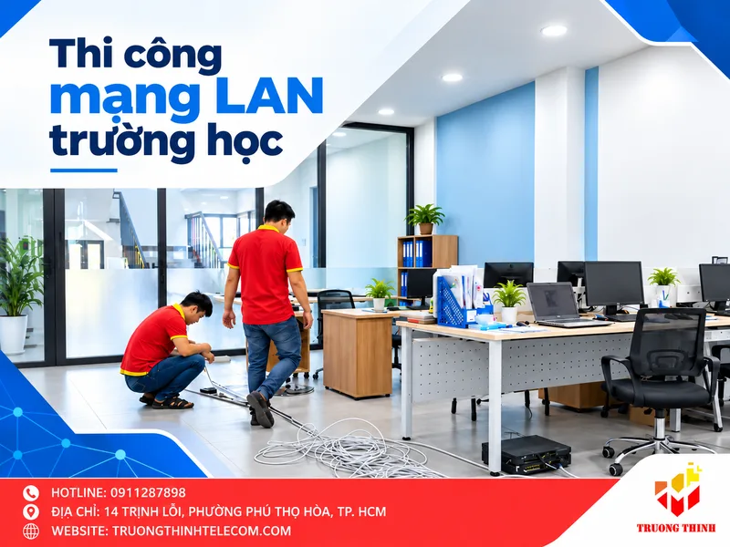 Thi công mạng LAN trường học