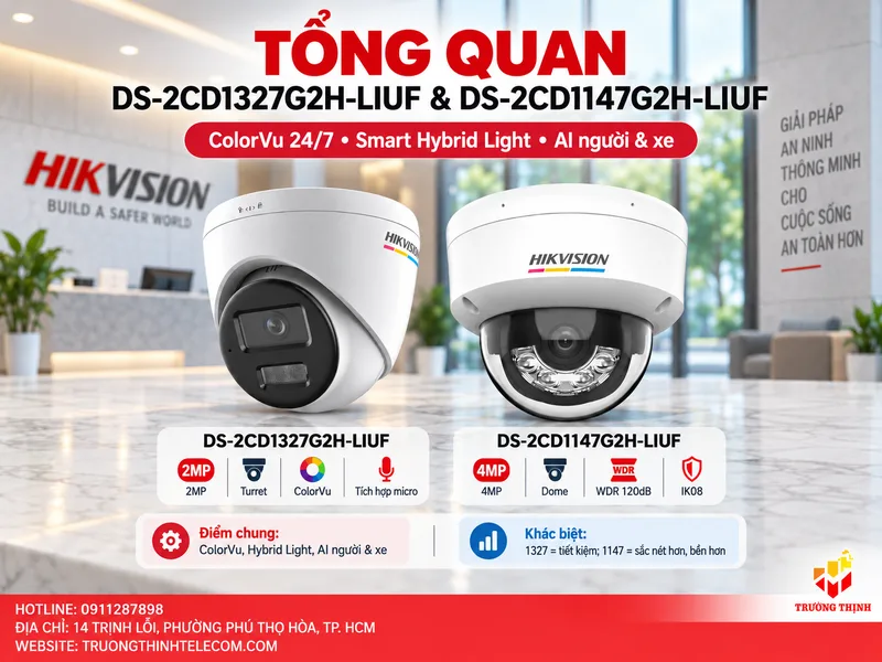 Tổng quan DS-2CD1327G2H-LIUF và DS-2CD1147G2H-LIUF