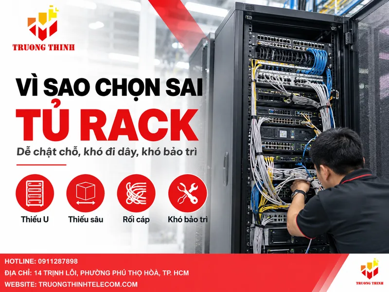 Vì sao chọn sai tủ rack có thể gây khó khăn khi vận hành hệ thống?