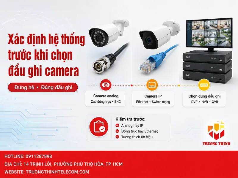Xác định hệ thống trước khi chọn đầu ghi camera