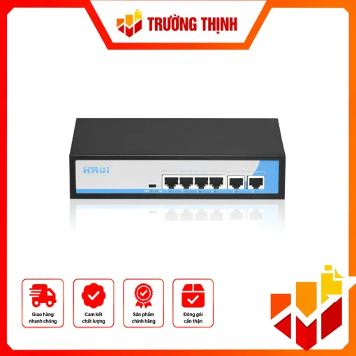 Switch PoE HRUI HR901-AF-42N 65W 4 cổng