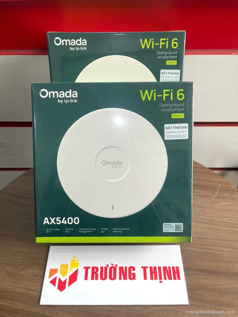 Access Point Wi-Fi 6 TP-Link Omada EAP670 AX5400 – ảnh thực tế tại Trường Thịnh Telecom