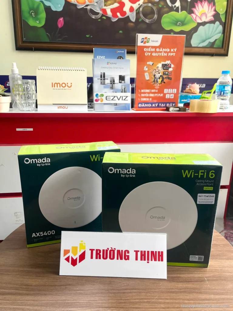 Access Point Wi-Fi 6 TP-Link Omada EAP670 AX5400 – ảnh thực tế tại Trường Thịnh Telecom