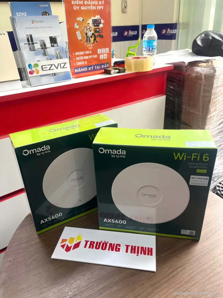 Access Point Wi-Fi 6 TP-Link Omada EAP670 AX5400 – ảnh thực tế tại Trường Thịnh Telecom