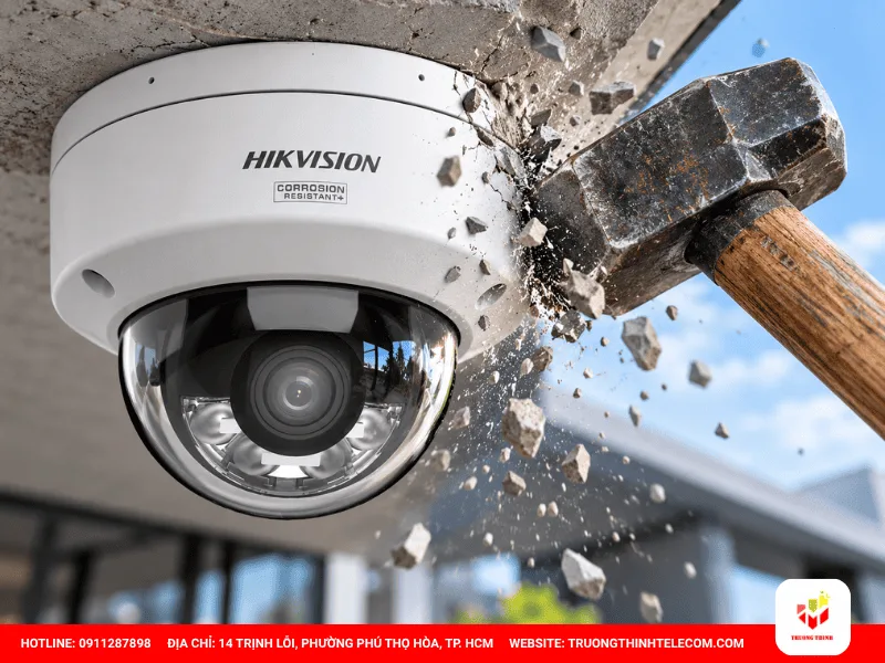 Camera chống phá hoại loại nào tốt nếu vị trí lắp có nguy cơ bị đập hoặc tháo?