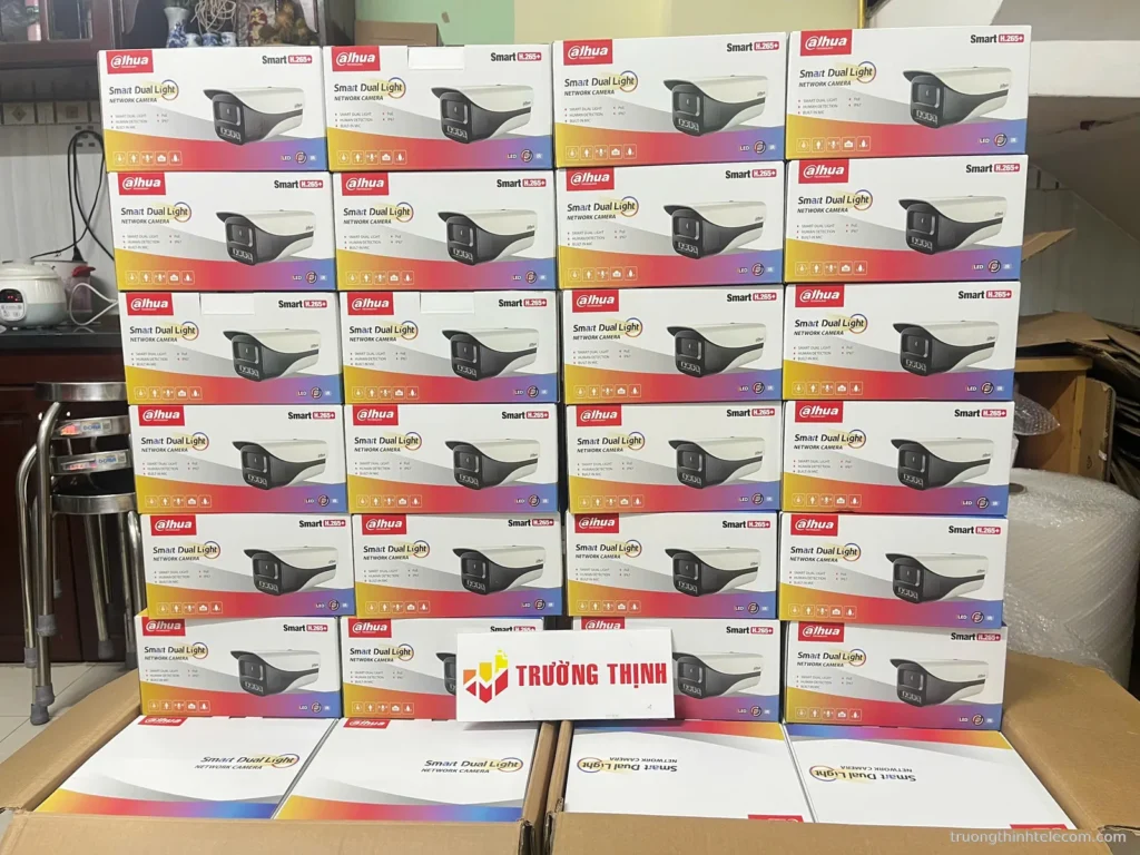 Camera Dahua Smart Dual Light thân trụ – ảnh thực tế tại Trường Thịnh Telecom